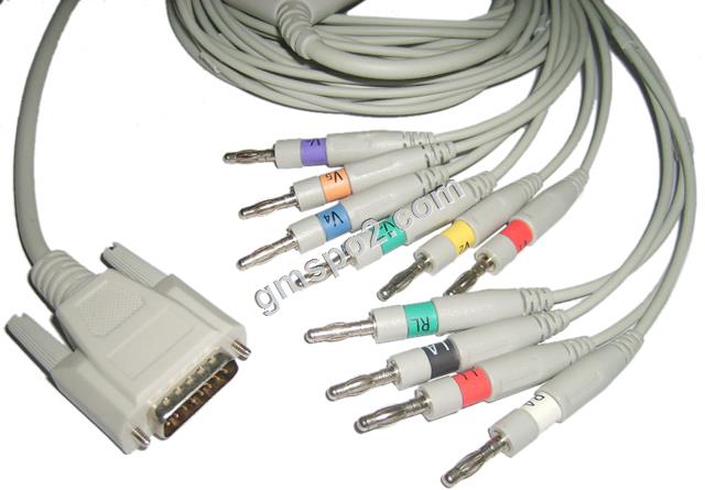 BiocareNihon Kohden EKG snúru Banana.jpg