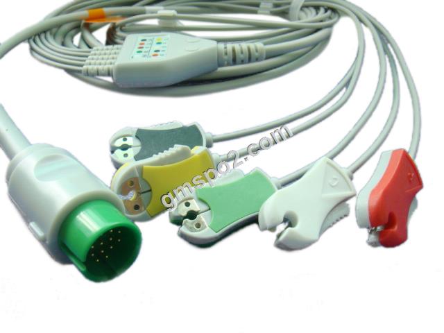 spacelab eitt stykki snúru með 5-LEAD iec grabber leadwires-.jpg