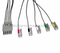 Samhæft M1971A 5-leiða Leadwires, IEC, Grabber