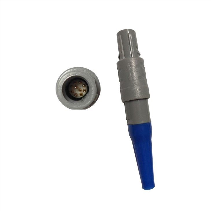 Plastic Connector PAG 1-10pin 14pin 1P Two Keying 60 Degree Push-Pull Circular Straight Plug With Bend Relief