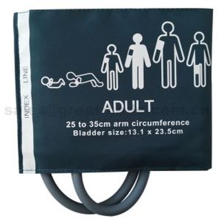 Adult Dual Tube NIBP Cuff, 25-35cm Arm Circumference