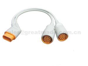 Drager / Siemens Samhæft IBP Adapter Cable, 16PIN-> Round 10PIN Socket