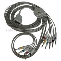 Notkun með GE MAC500 / 1200 2029893-001 10 Lead EKG Patient Cable með Banana 4.0
