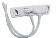 Neonate # 1 Diposable Cuff 3-6cm Arm Circumference, White With Dark Blue Print, Dual Tube